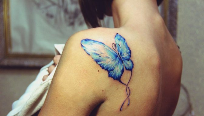 Бабочка на лопатке