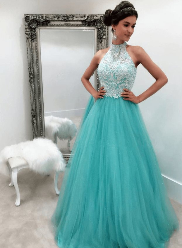 бирюзовое свадебное платье