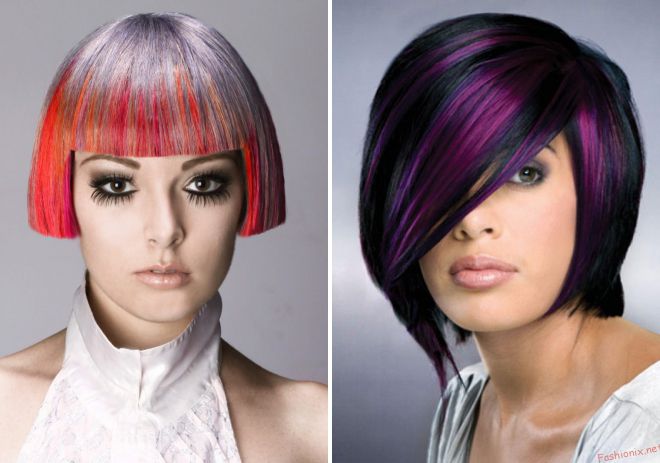 цветное окрашивание волос 2018