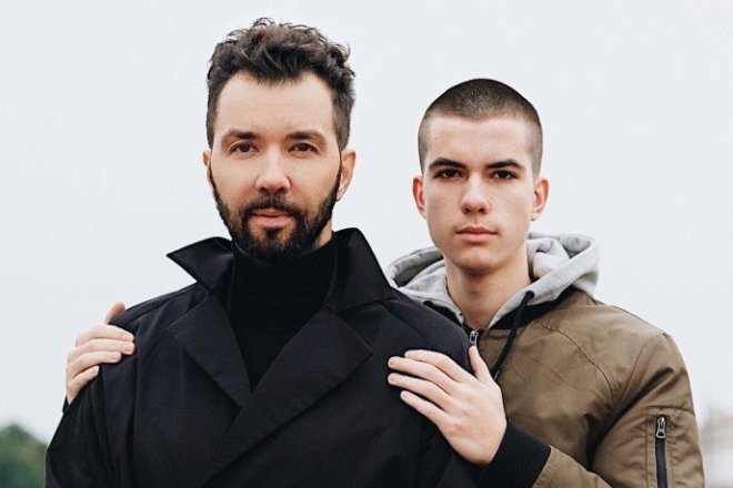 Денис Клявер с сыном Тимофеем