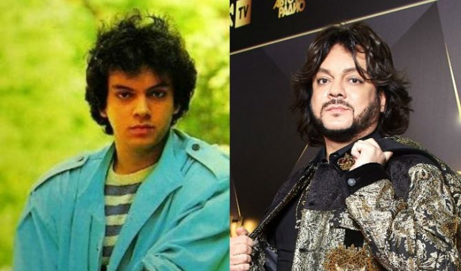 Филипп Киркоров в молодости и сейчас