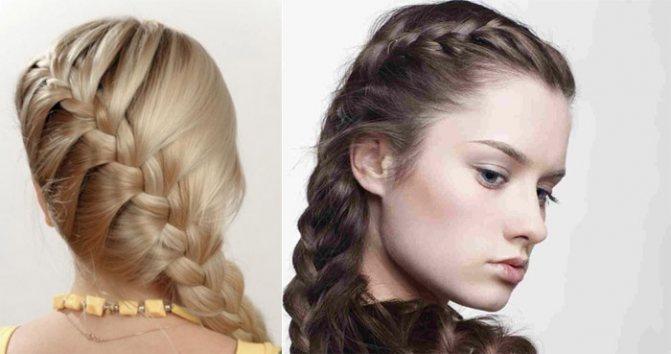 Французская коса набок