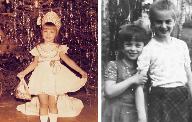 Ирина Муромцева в детстве (справа с сестрой)