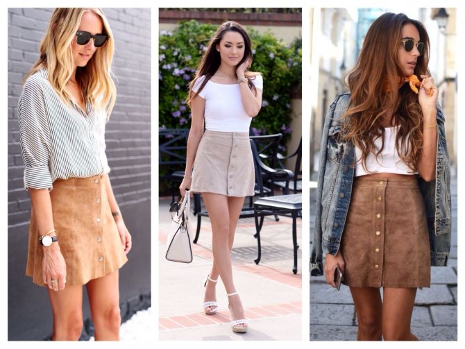 Короткая юбка в образе