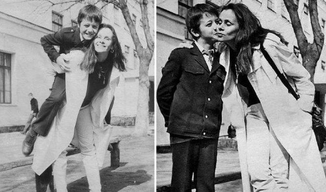 Любовь Полищук с сыном