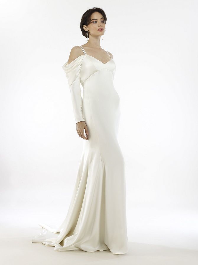 Модные свадебные платья с рукавами 2021-2022 22