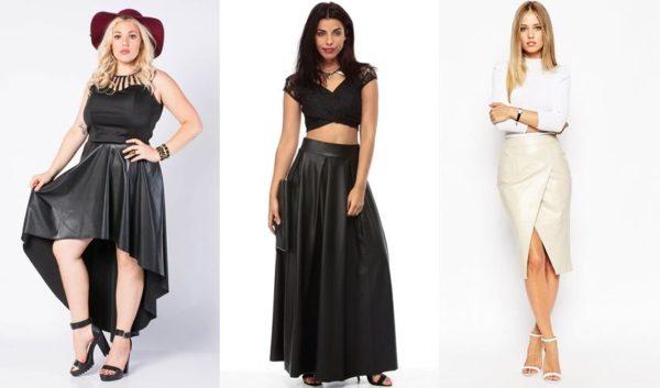 Новинки кожаных юбок осень-зима 2019-2020