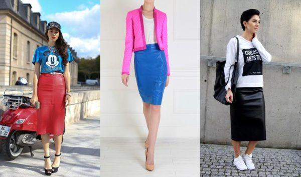 Новинки кожаных юбок осень-зима 2019-2020