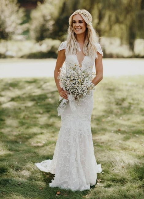 Образ невесты для свадьбы в ромашковом стиле