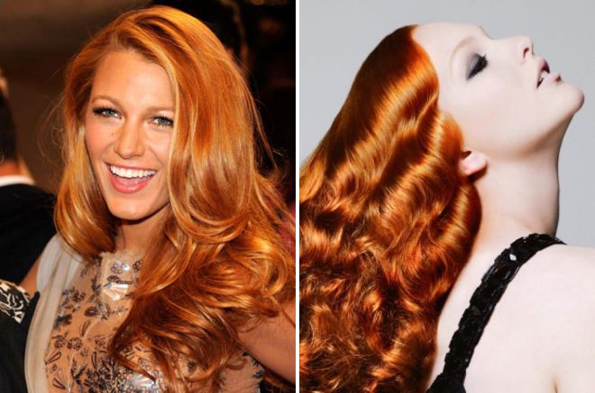 окрашивание рыжих волос 2018