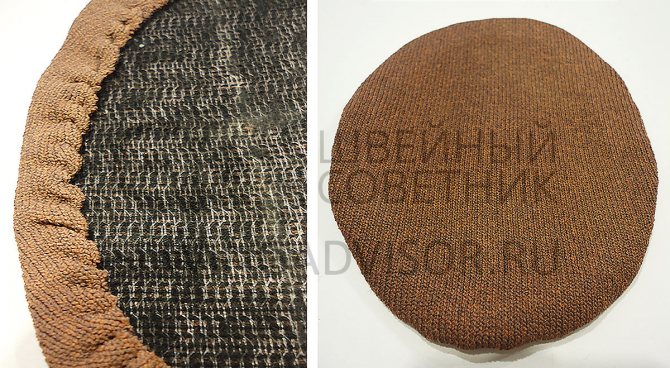 По всему контуру подгибаем припуск