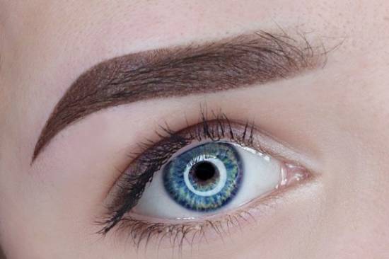 пудровые брови