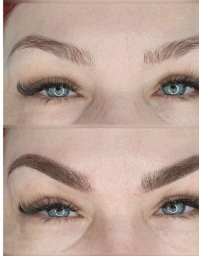 пудровые брови