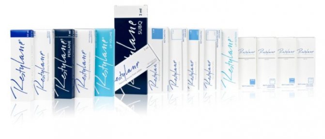 Рестилайн выпускает 9 видов наполнителей