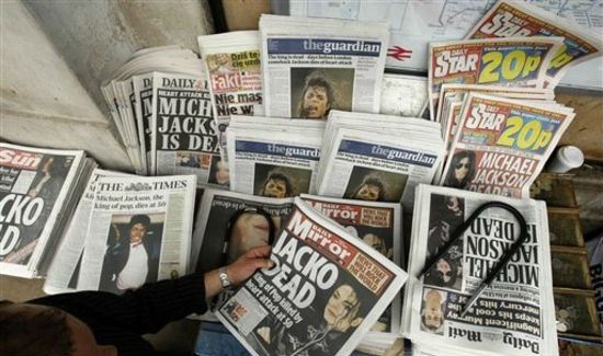 Смерть Майкла Джексона потрясла мир