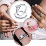 Сочетание помолвочного и обручального колец