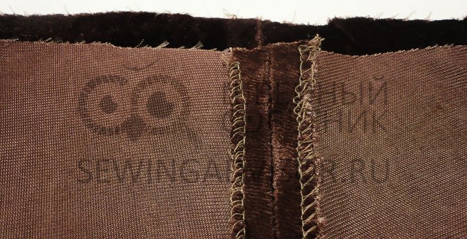 Стачиваем шов сидения