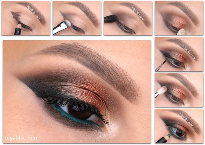 Стрелки на глазах пошагово