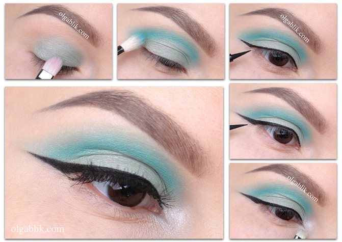 Стрелки на глазах пошагово