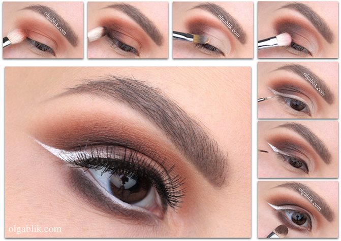 Стрелки на глазах пошагово