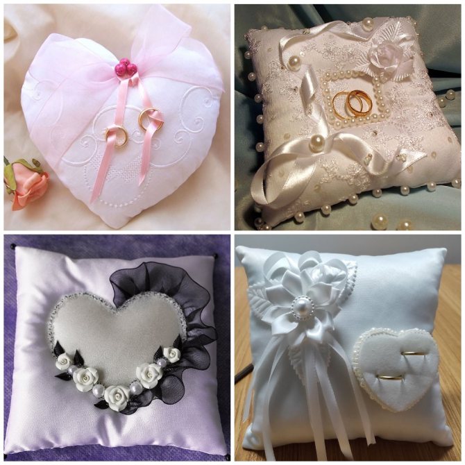 свадебные подушечки для колец