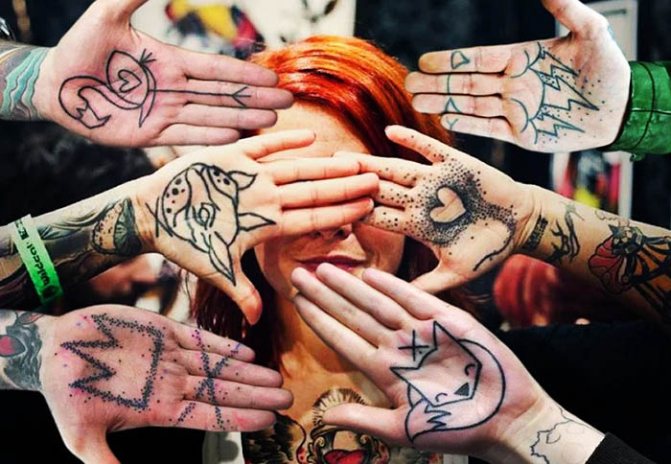 Тату на ладони для девушек, мужские. Эскизы, фото