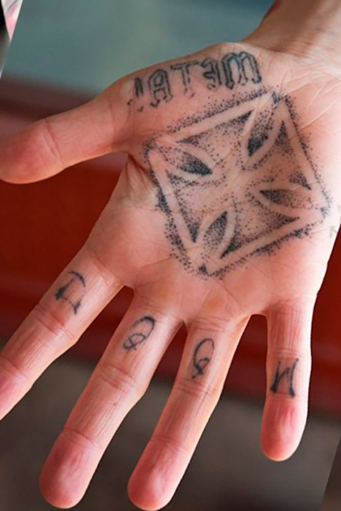 Татуировка на ладони