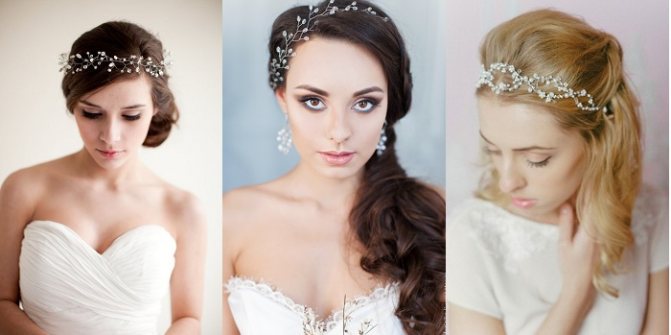 Венки на свадьбу декорированные стразами