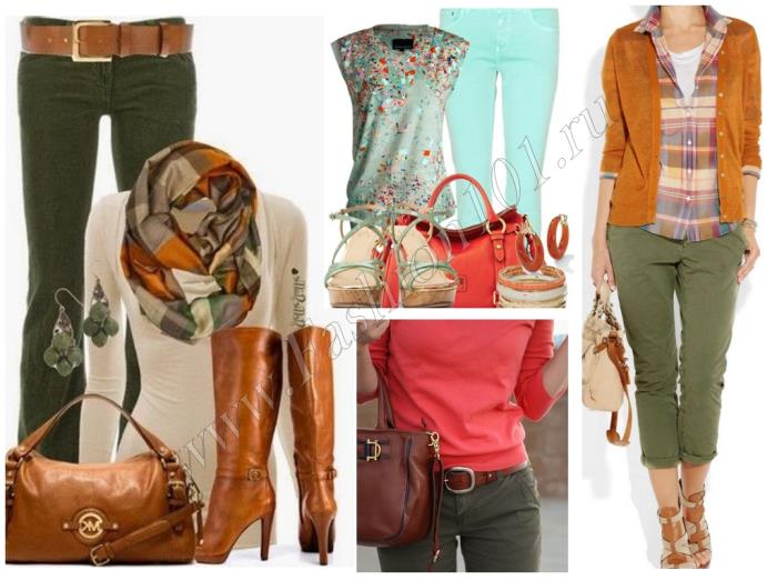 Зеленый вполне сочетаем с оранжевым и даже коралловым