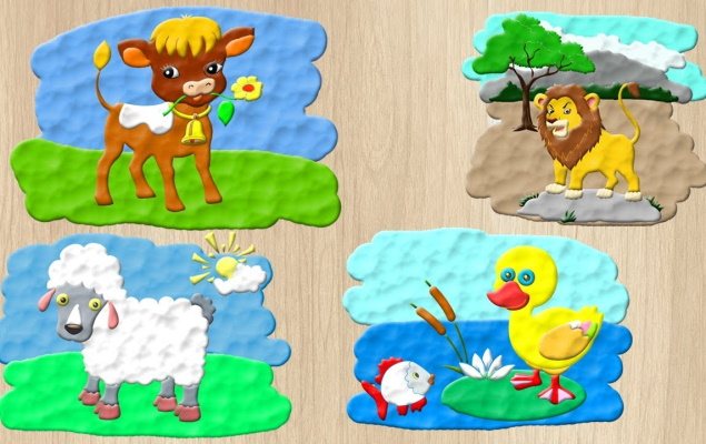 Рисование пластилином на картоне для детей