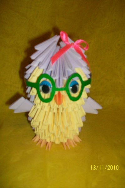 Сова: модульное оригами, схема сборки с мастер-классом