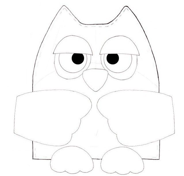 Выкройка подушки сова: мастер класс с фото